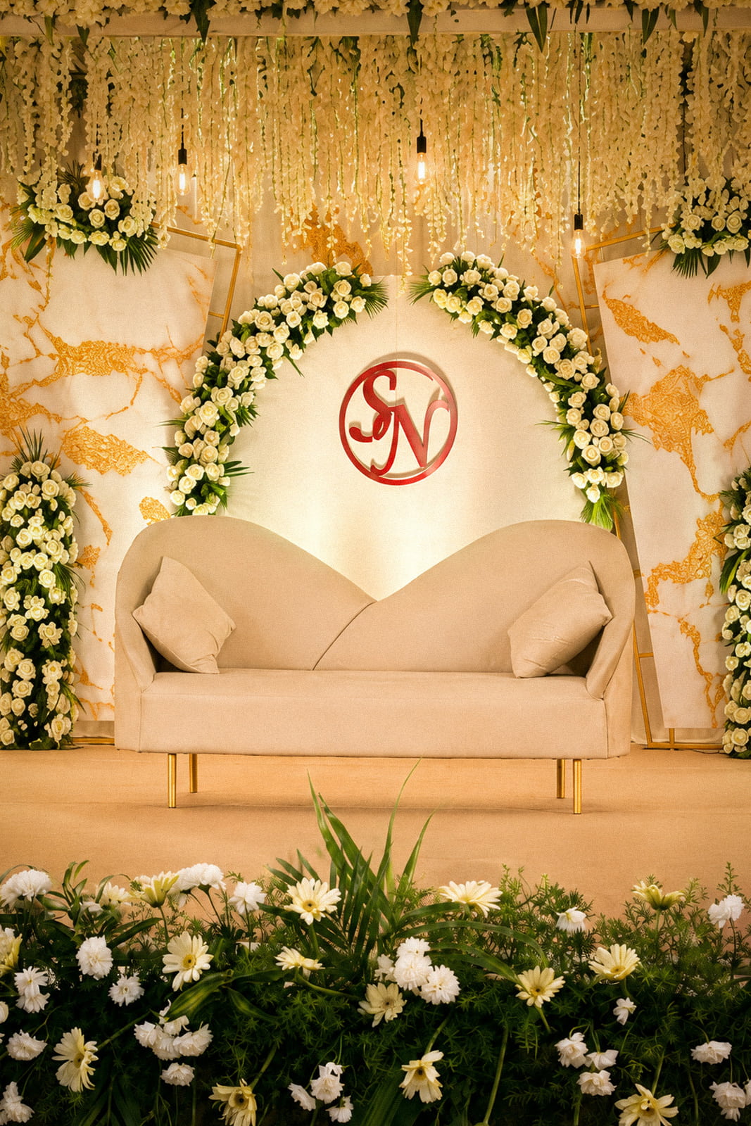 Marble Panel Monogram Stage